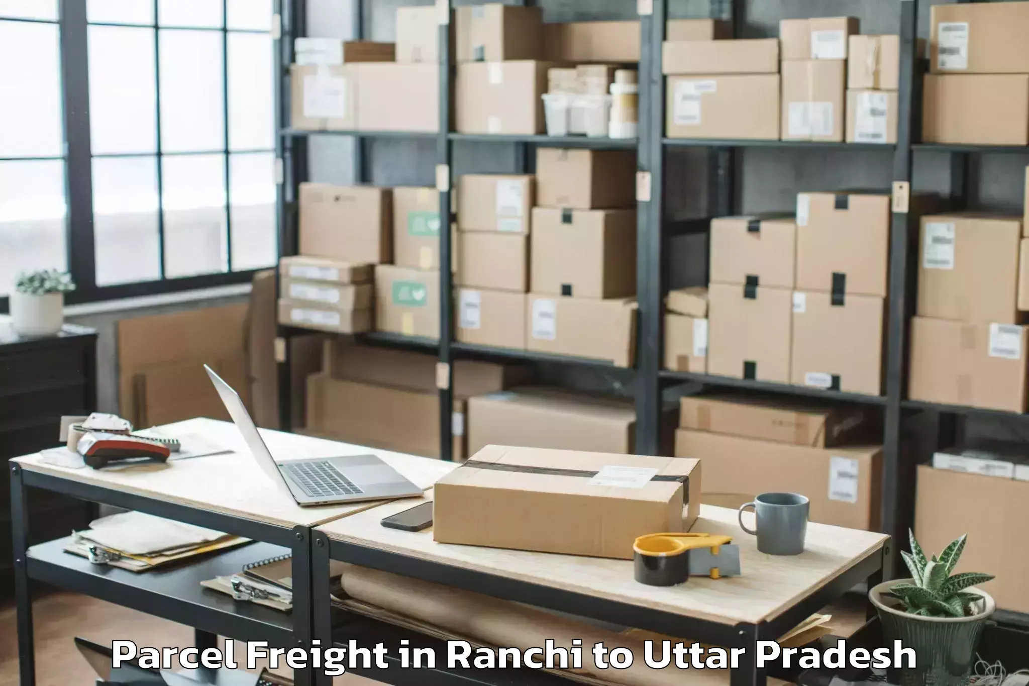 Easy Ranchi to Manjhanpur Parcel Freight Booking